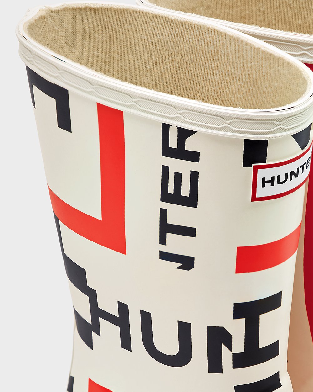 Hunter Gummistøvler Børn Hvide | Original First Classic Exploded Logo | JBQTH-3416